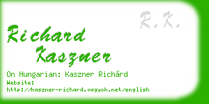 richard kaszner business card